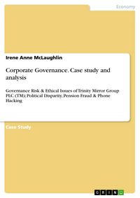 Produktbild: Corporate Governance. Case study and analysis