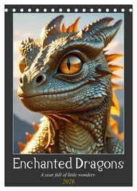 Produktbild: Enchanted Dragons: A year full of little wonders (Desk Calendar 2026 DIN A5 portrait), CALVENDO 12 Month DeskCalendar