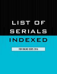 Produktbild: List of Serials Indexed for Online Users 2016