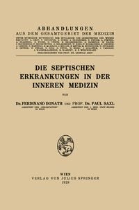 Produktbild: Die Septischen Erkrankungen in der Inneren Medizin