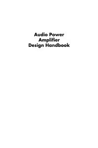Produktbild: Audio Power Amplifier Design Handbook