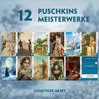 Produktbild: 12 Puschkins Meisterwerke (12 B&uuml;cher + Audio-Online) - Frank-Lesemethode - Kommentierte zweisprachige Ausgabe Russisch-Deutsch