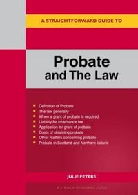 Produktbild: A Straightforward Guide to Probate and The Law