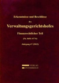 Produktbild: Erkenntnisse und Beschl&uuml;sse des Verwaltungsgerichtshofes