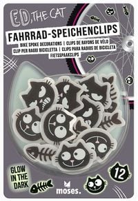 Produktbild: Ed, the Cat Fahrrad-Speichenclips Glow in the dark