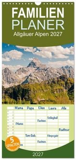 Produktbild: Familienplaner 2027 - Allg&auml;uer Alpen 2027 mit 5 Spalten (Wandkalender, 21 x 45 cm) CALVENDO