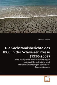 Produktbild: Studer, F: Sachstandsberichte des IPCC in der Schweizer Pres