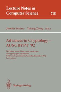 Produktbild: Advances in Cryptology - AUSCRYPT '92