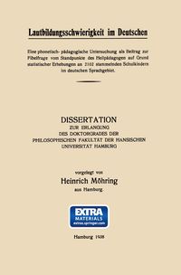 Produktbild: Lautbildungsschwierigkeit im Deutschen