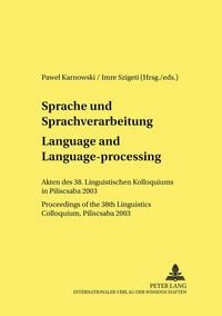 Produktbild: Sprache und Sprachverarbeitung / Language and Language-processing