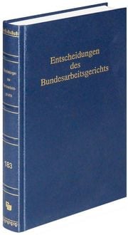 Produktbild: Entscheidungen des Bundesarbeitsgerichts (BAGE 183)
