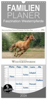 Produktbild: Familienplaner 2026 - Faszination Westernpferde mit 5 Spalten (Wandkalender, 21 x 45 cm) CALVENDO