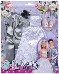 Bild vom Artikel Simba 105723495 - Steffi Love, Wedding Fashion, Brautkleid/Hochzeitsanzug mit Zubehör für Ankleidepuppen vom Autor 