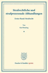 Produktbild: Strafrechtliche und strafprozessuale Abhandlungen.