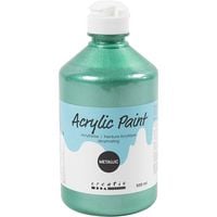 Produktbild: Creativ Company Acrylfarbe Metallic, Metallic, Gr&uuml;n, 500 ml/ 1 Fl.