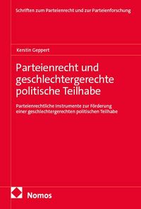 Produktbild: Parteienrecht und geschlechtergerechte politische Teilhabe