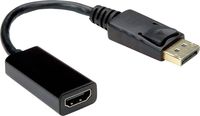 Produktbild: Value DisplayPort / HDMI Adapterkabel DisplayPort Stecker, HDMI-A Buchse 0.15 m Schwarz 12.99.3138 DisplayPort-Kabel