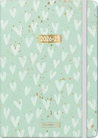 Produktbild: Sch&uuml;lerkalender 2026/2027 "Hearts" | A5, Textil