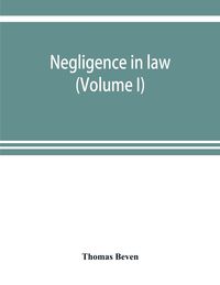 Produktbild: Negligence in law (Volume I)