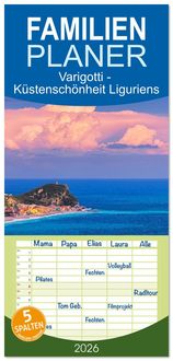 Produktbild: Familienplaner 2026 - Varigotti - K&uuml;stensch&ouml;nheit Liguriens mit 5 Spalten (Wandkalender, 21 x 45 cm) CALVENDO