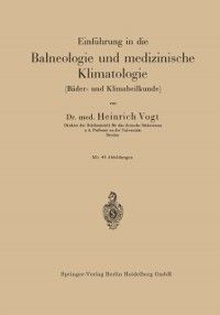 Produktbild: Einf&uuml;hrung in die Balneologie und medizinische Klimatologie
