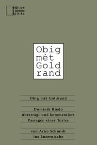 Produktbild: Obig m&eacute;t Goldrand
