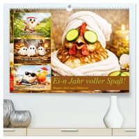 Produktbild: Ei-n Jahr voller Spa&szlig;! - Humor, Herz und H&uuml;hnerei (hochwertiger Premium Wandkalender 2027 DIN A2 quer), Kunstdruck in Hochglanz