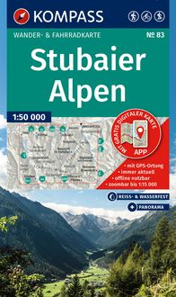 Produktbild: KOMPASS Wanderkarte 83 Stubaier Alpen 1:50.000