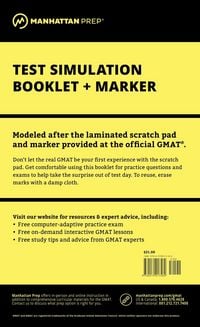 Produktbild: Manhattan Prep GMAT Test Simulation Booklet