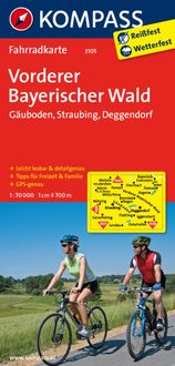 Bild vom Artikel KOMPASS Fahrradkarte 3105 Vorderer Bayerischer Wald - Gäuboden - Straubing - Deggendorf 1:70.000 vom Autor Kompass-Karten GmbH