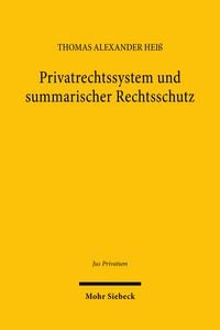 Produktbild: Privatrechtssystem und summarischer Rechtsschutz