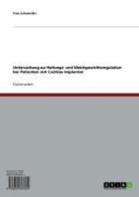 Produktbild: Untersuchung zur Haltungs- und Gleichgewichtsregulation bei Patienten mit Cochlea Implantat