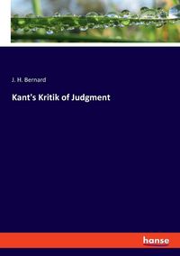 Produktbild: Kant's Kritik of Judgment