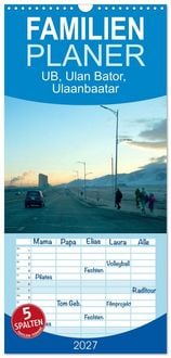 Produktbild: Familienplaner 2027 - UB, Ulan Bator, Ulaanbaatar mit 5 Spalten (Wandkalender, 21 x 45 cm) CALVENDO