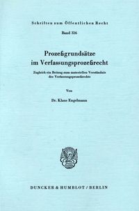 Produktbild: Proze&szlig;grunds&auml;tze im Verfassungsproze&szlig;recht.