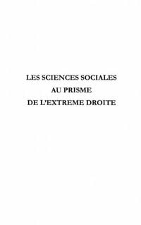 Produktbild: Les sciences sociales au prisme de l'extrEme droite