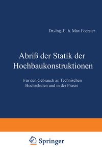 Produktbild: Abri&szlig; der Statik der Hochbaukonstruktionen
