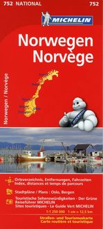 Michelin Nationalkarte Norwegen 1 : 1.250 000 Michelin