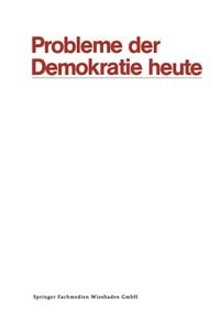 Produktbild: Probleme der Demokratie heute