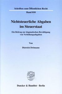 Produktbild: Nichtsteuerliche Abgaben im Steuerstaat.