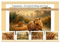 Produktbild: Capybara &ndash; Ein Nachmittag am Fluss (Tischkalender 2027 DIN A5 quer), CALVENDO Monatskalender