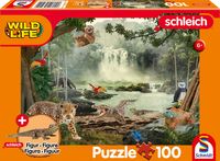 Produktbild: Wild Life, Im Regenwald, 100 Teile, mit Add-on (eine Original Figur Krokodiljunges)