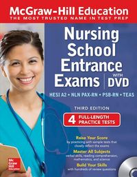 Produktbild: McGraw-Hill Education Nursing School Entrance Exams with DVD, Third Edition