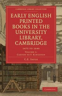 Produktbild: Early English Printed Books in the University Library, Cambridge