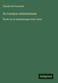 Produktbild: De l'analyse infinit&eacute;simale
