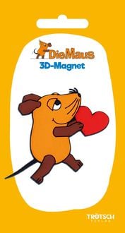 Produktbild: Tr&ouml;tsch Die Maus 3D-Magnet Maus mit Herz