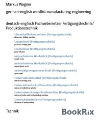 Produktbild: German-english wordlist manufacturing engineering
