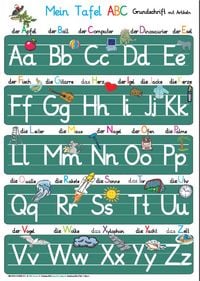 Produktbild: Mein Tafel-ABC in Grundschrift mit Artikeln