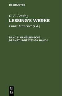 Produktbild: Hamburgische Dramaturgie 1767&ndash;69, Band 1