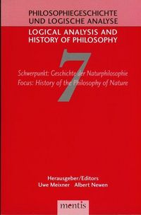 Produktbild: Schwerpunkt: Geschichte der Naturphilosophie / Focus: History of the Philosophy of Nature